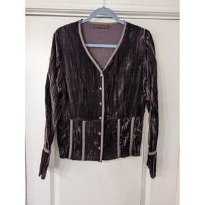 Wearhouse Womens Crushed Velvet Jacket Purple medium ren faire witchy whimsical